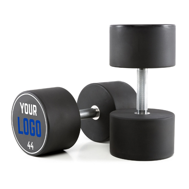 Poza cu Gantere Urethan cu Logo Personalizat - 2 kg Pas - 44 kg