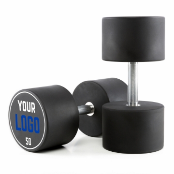 Poza cu Gantere din urethan cu logo personalizat - Pas 2 kg - 50 kg