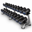 Poza cu Dumbbell din poliuretan – Logo client – in trepte de 2 kg – Set gantere compacte 4 - 30 kg