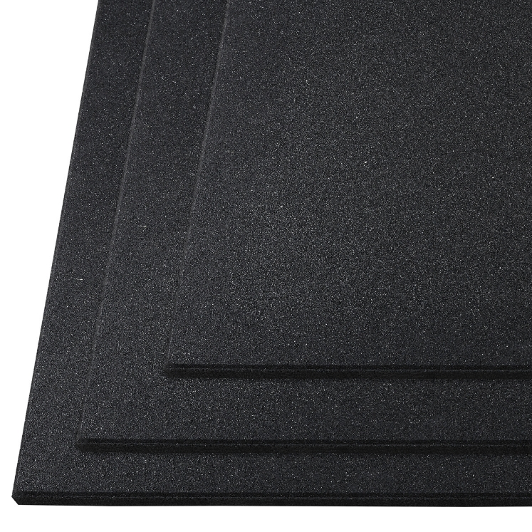 Poza cu Gymfloor Rubber Tile Premium 1000 x 1000 x 20 mm - negru