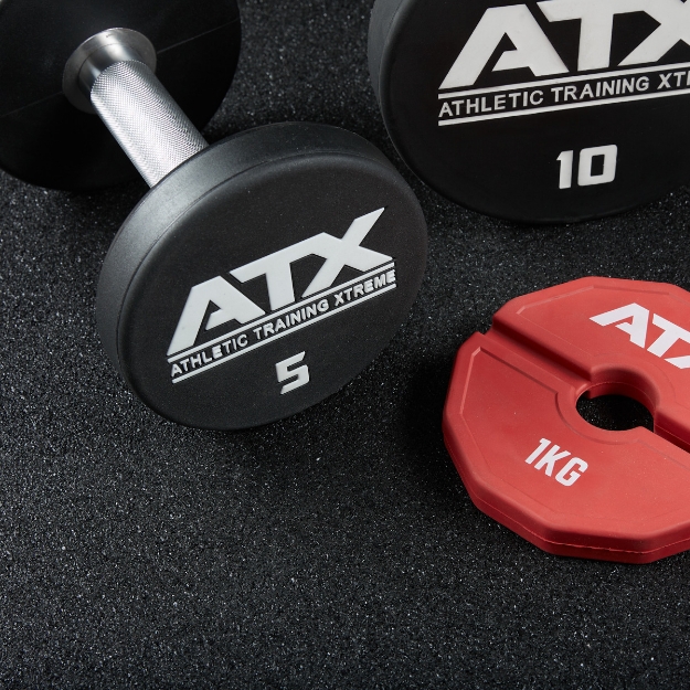 Poza cu Gymfloor Rubber Tile Premium 1000 x 1000 x 20 mm - negru