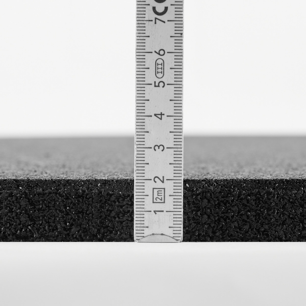 Poza cu Gymfloor Rubber Tile Premium 1000 x 1000 x 20 mm - negru