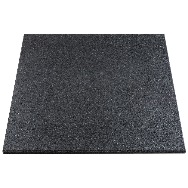 Poza cu Gymfloor Rubber Tile Premium 1000 x 1000 x 30 mm - negru