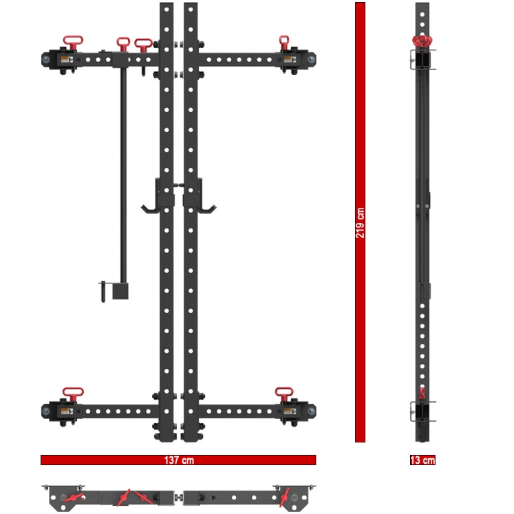 Poza cu ATX® Fold Back Rack Half Rack 750 - pliabil