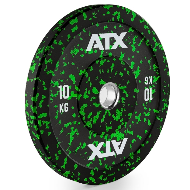 Poza cu ATX Color Splash Bumper Plate 10 kg verde