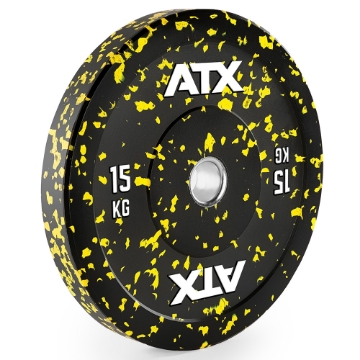 Poza cu ATX® Color Splash Bumper Plate 15 kg Galben
