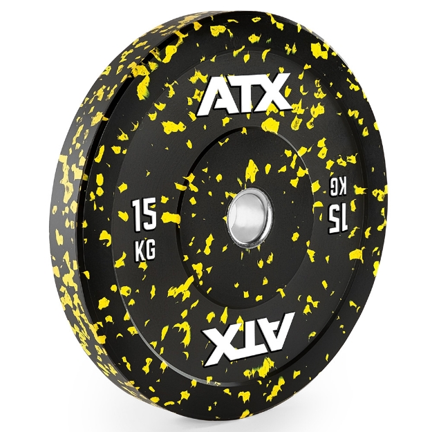 Poza cu ATX® Color Splash Bumper Plate 15 kg Galben