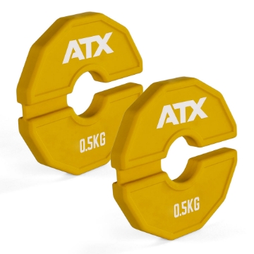 Poza cu ATX Add-On Flex Plate 2 x 0.5 kg galben - Greutati flexibile suplimentare pentru discuri