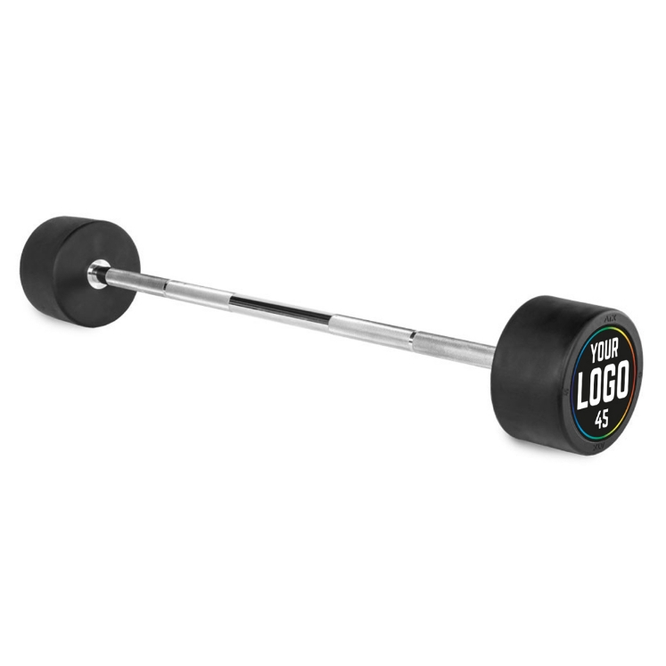 Poza cu Bară Dreaptă Cauciucată cu Logo Client - 25.0 kg