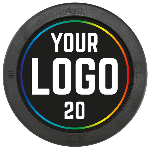 Poza cu Bară Dreaptă Cauciucată Personalizată - Logo Client - 35 kg