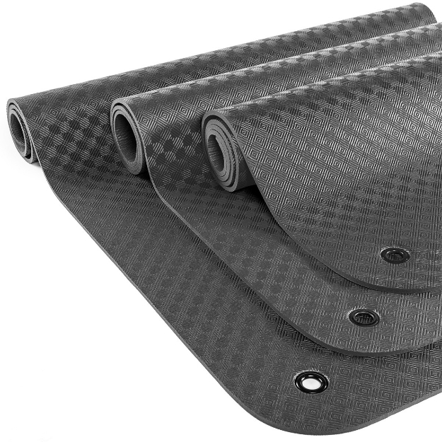 Poza cu Set 5 bucăți - Saltea profesională gimnastică neagră 180 x 65 x 0,8 cm - Fabricat în Germania