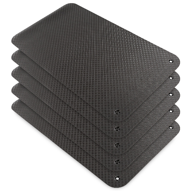 Poza cu Set 5 bucăți - Saltea profesională gimnastică neagră 180 x 65 x 0,8 cm - Fabricat în Germania