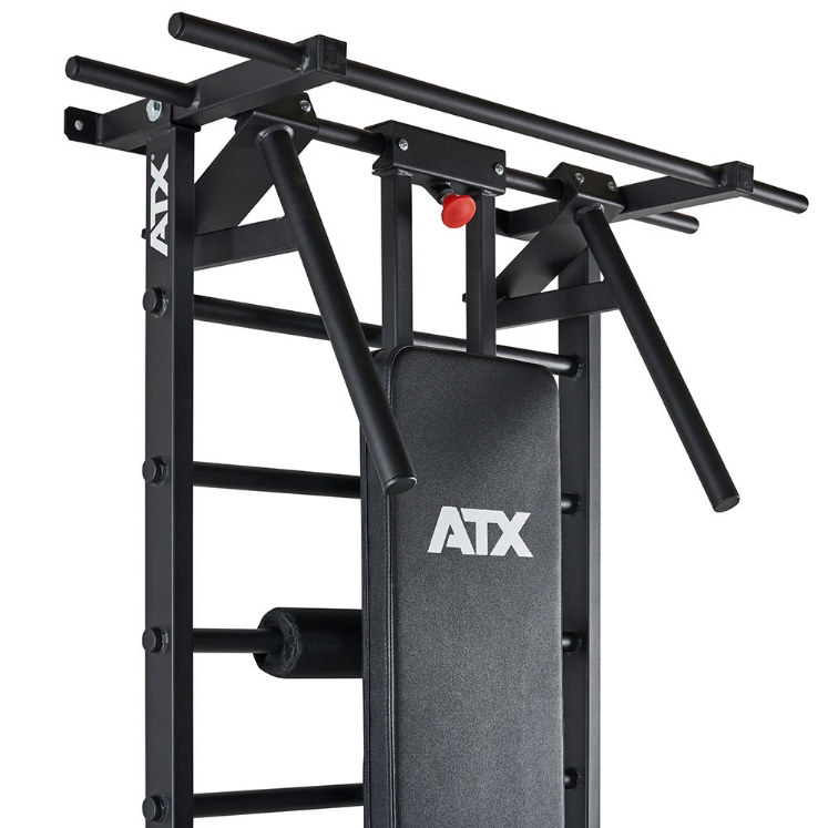 Poza cu Spalier Profesional ATX® Wall Bar Gym cu Bancă Reglabilă și Bară pentru Tracțiuni