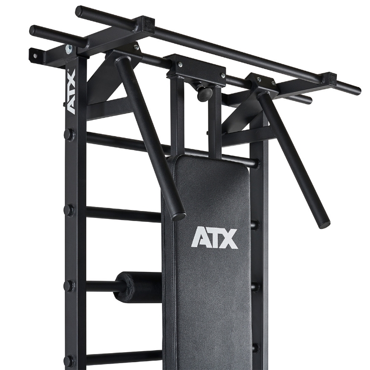 Poza cu Spalier Profesional ATX® Wall Bar Gym cu Bancă Reglabilă și Bară pentru Tracțiuni