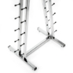 Poza cu Piramida suport gantere cromate compactă pentru sală - R-3001