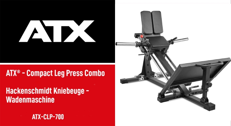 Poza cu ATX Compact Leg Press 700 – Presă pentru Picioare, Hack Squat și Ridicări pe Vârfuri 3 în 1