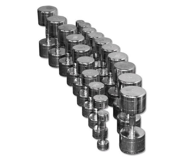 Poza cu Set de gantere cromate 1-10 kg cu suport ATX®