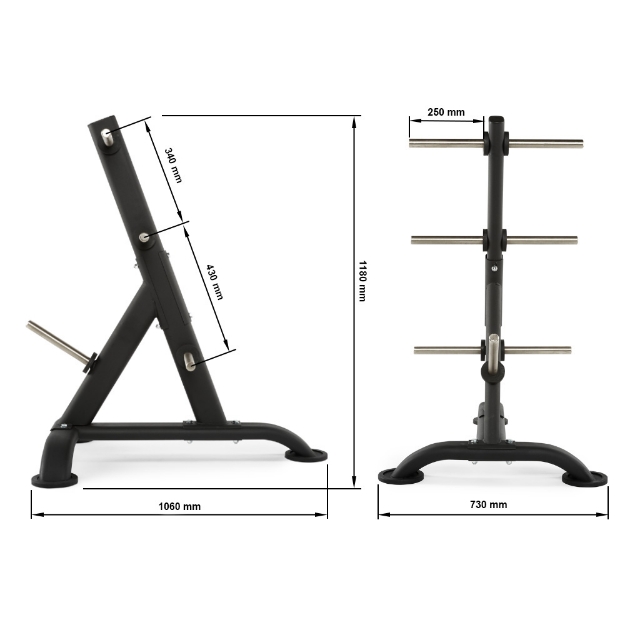 Poza cu Suport discuri 30 mm cu design oval negru