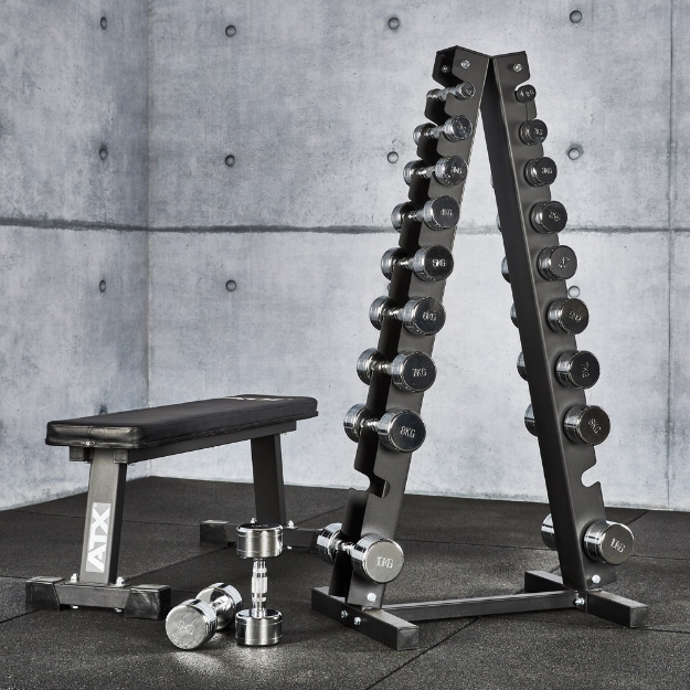 Poza cu Piramidă pentru 10 perechi de gantere, negru