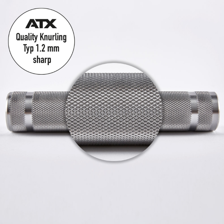 Poza cu ATX XTP Powerlifting Bar Typ 400-433 Bara Powerlifting cu Manșon Lung – Fabricată în Germania