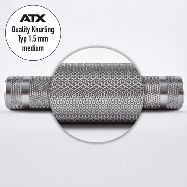 Poza cu ATX XTP Powerlifting Bar Typ 400-433 Bara Powerlifting cu Manșon Lung – Fabricată în Germania