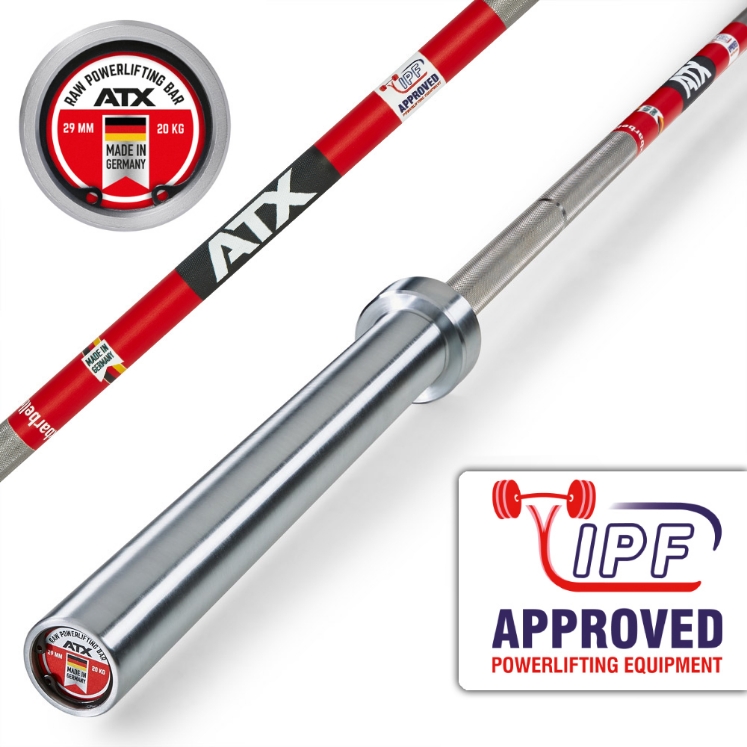 Poza cu ATX XTP Powerlifting Bar Typ 400 Sleeve Standard Fabricat in Germania