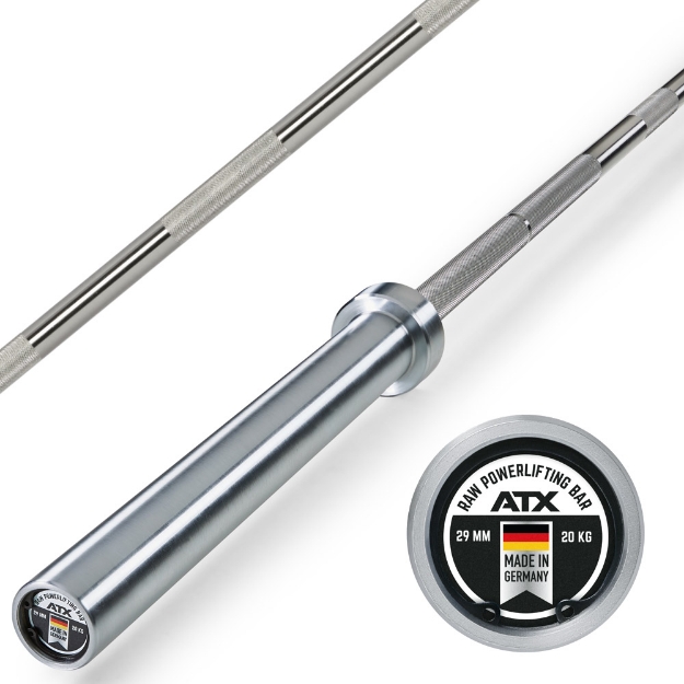 Poza cu ATX XTP Raw Powerlifting Bar Tip 200-433 Maneca lunga de incarcare Fabricat in Germania