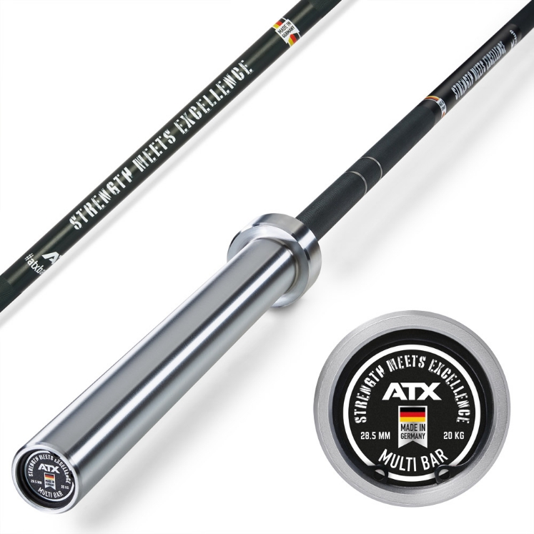 Poza cu Bară Olimpică ATX® XTP® Hybrid Bar 218 cm – 28,5 mm, 900 kg, Made in Germany