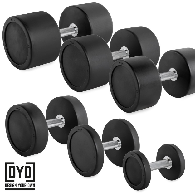 Poza cu Set de gantere din cauciuc PRO-Style – personalizeaza – 5 - 50 kg