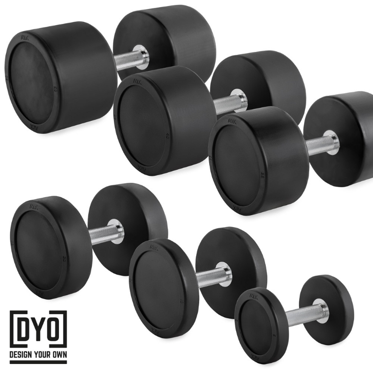 Poza cu Set de gantere din cauciuc PRO-Style – personalizeaza – 5 - 50 kg