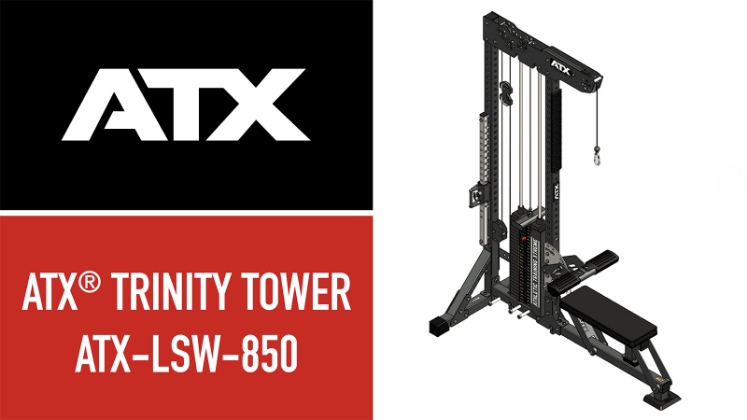 Poza cu ATX Trinity Tower LSW-850 – Stație Profesională 3 în 1 pentru Lat Pulldown și Low Row cu 135 kg