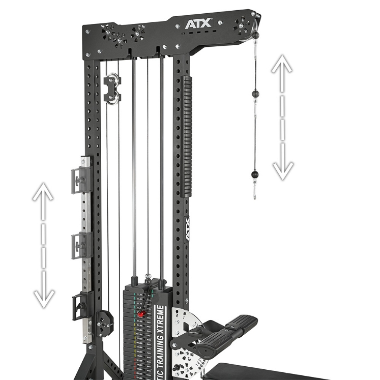 Poza cu ATX Trinity Tower LSW-850 – Stație Profesională 3 în 1 pentru Lat Pulldown și Low Row cu 135 kg
