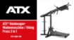Poza cu ATX Lever Arm Squat PRO – Aparat Profesional 3 în 1 pentru Squat, Viking Press și Calf Raise