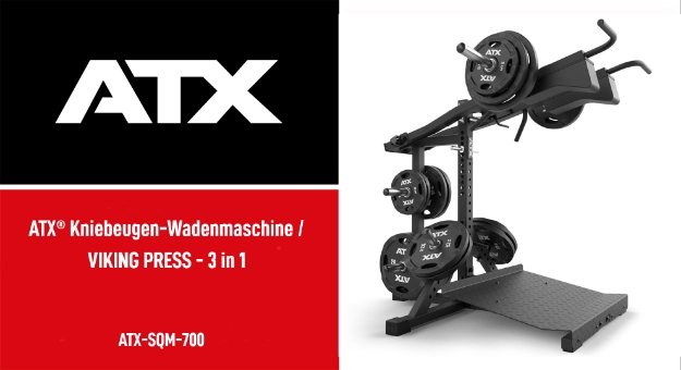 Poza cu ATX Kniebeugen-Wadenmaschine Viking Press 3in1