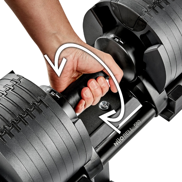 Poza cu Gantere reglabile NÜOBELL Original® – Greutate mare până la 36 kg, set 2 buc