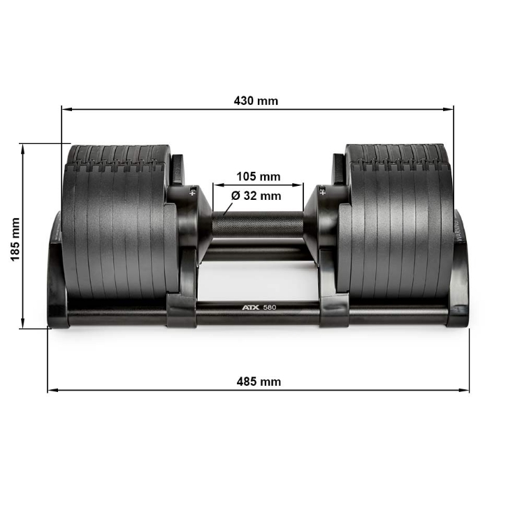 Poza cu Gantere reglabile NÜOBELL Original® – Greutate mare până la 36 kg, set 2 buc