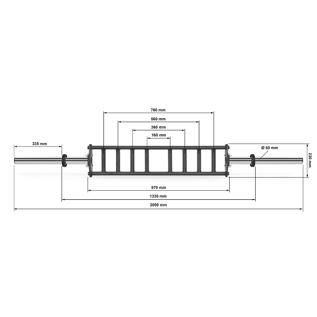 Poza cu ATX® Bara Paralelă Multi Grip - 50 mm