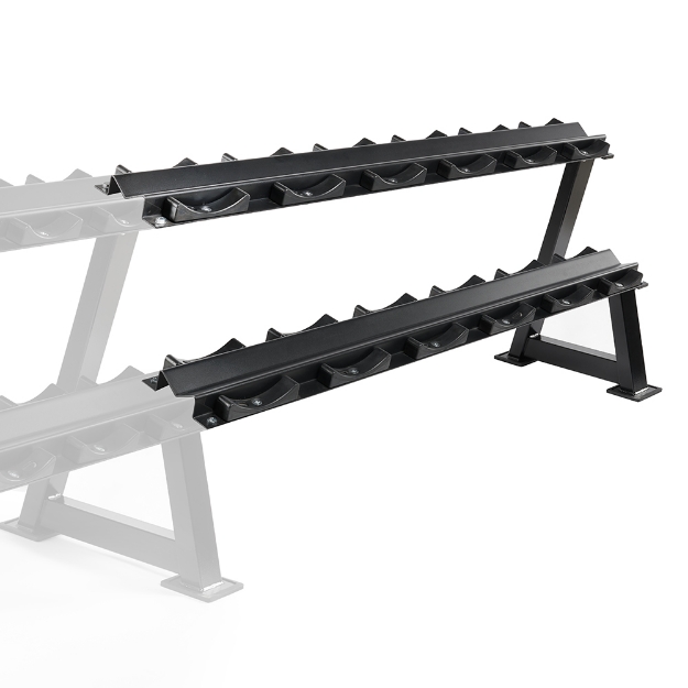 Poza cu Extensie - Suport de gantere 144 cm negru cu jgheaburi semicirculare