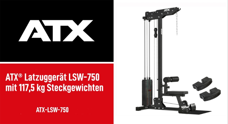 Poza cu ATX Lat Machine 750 – Helcometru Profesional cu Pachet de Greutăți Integrat 117,5 kg