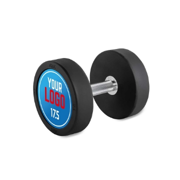 Poza cu Gantera Cauciucata cu Logo Personalizat 17.5 kg