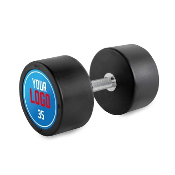 Poza cu Gantă din Cauciuc 35 kg – Logo Client – ATX