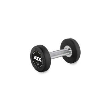 Poza cu Dumbbell din cauciuc - ATX Logo - 2.5 kg
