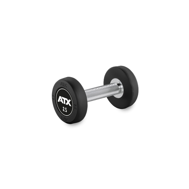 Poza cu Dumbbell din cauciuc - ATX Logo - 2.5 kg