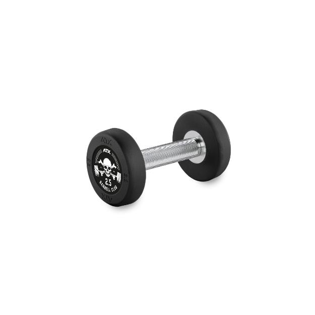 Poza cu Gantera Cauciucata 2.5 kg - Logo Barbell Club - RDB-BC-0250