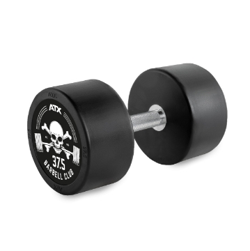 Poza cu Gantera din cauciuc 37.5 kg - Barbell Club Logo - ATX