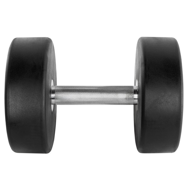 Poza cu Gantera din cauciuc 55 kg cu logo Barbell Club - ATX