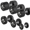 Poza cu Gantere Profesionale PRO-Style din Cauciuc - cu Logo Barbell Club - 2,5 – 60 kg, Increment de 2,5 kg