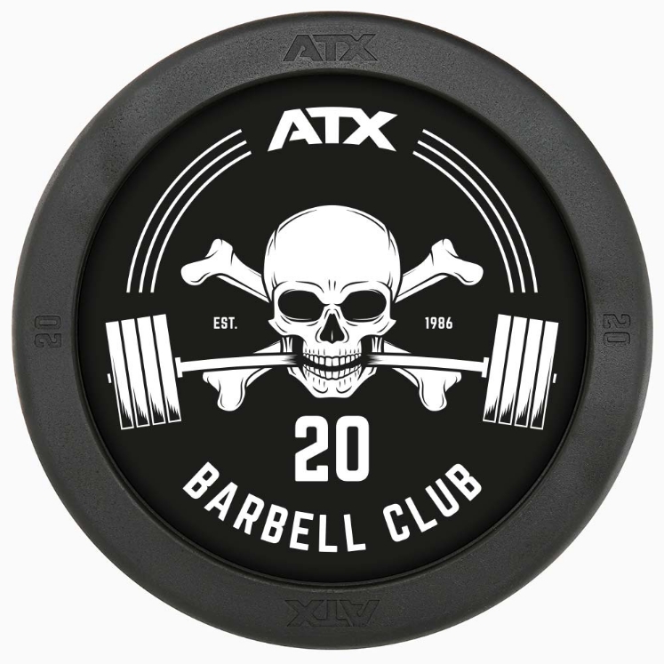 Poza cu Gantere Profesionale PRO-Style din Cauciuc - cu Logo Barbell Club - 2,5 – 60 kg, Increment de 2,5 kg