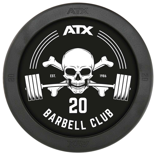 Poza cu Bară EZ din cauciuc - Barbell Club Logo - 12.5 kg