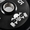 Poza cu Disc de greutate cu prindere din cauciuc - 50 mm - Barbell Club Logo - 10 kg